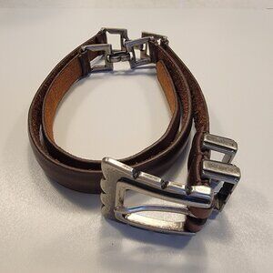 Vintage Ritz Belt Women Size M Leather Buckle Skinny Accessory‎ Collection
